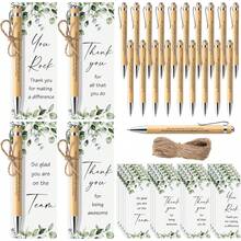 Yeaqee 24 Set Employee Appreciation Inspirational Pens Motivational Thank You Bookmarks Cards Gifts Teacher Coworker Volunteer Nurse Office Classroom Supplies - 24 - 查看 1