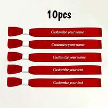 [Customized] Personalized Party Wristbands, Disposable Ribbon Bracelets, Conference Event Check-In Wristbands, Customizable, Suitable For Events, Birthdays, Weddings, Group Gatherings, Music Festivals And Concerts, Adding Festive Atmosphere To Music Concerts And Celebrations - Multicolor - View 13