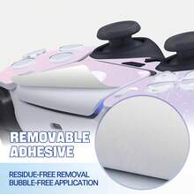 一套 PlayStation 5 CD 版 PVC 保护贴纸，防刮花，包含主机贴纸和 2 张手柄贴纸，乙烯基装饰贴纸，定制 3A 游戏角色和动漫角色主题贴纸，适用于 PlayStation 5 主机配件 - 彩色 - 查看 8