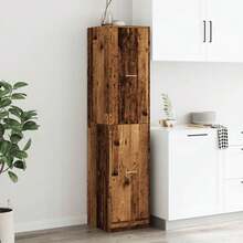 vidaXL Apothekerschrank, Altholz, 40 x 41 x 174,5 cm, Holzwerkstoff - Braun - Übersicht 4