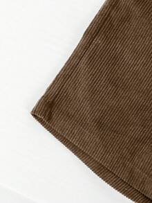 1pc Young BoyStreetwear American Stylish Comfortable Corduroy Cute Baby Shorts - Brown - View 4