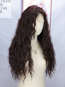 Long, Red, Wavy Wig With A Center Part And Synthetic Fiber Curls, Suitable For Everyday Wear, Cosplay, Parties, And Other Occasions. - Red - View 12