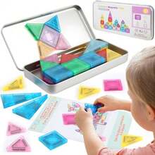 CYPNBloques Magnéticos Juego de 40 Piezas Juguetes de Construcción 3D Juguetes de Construcción con Bloques de Construcción Magnéticos para Niños y NiñasFashion - como en la foto - Ver 9