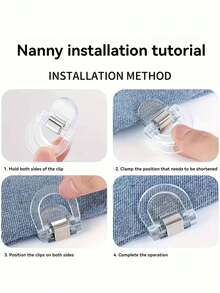 12-1 Pc Pants Leg Anti-Drag Clip, Invisible Pants Leg Shortening Clip, Anti-Slip Pants Leg Clip, Seamless Invisible Pants Leg Buckle, Anti-Drag Pants Leg Fixing Device, Pants Leg Fixing Clip, Ideal For Fixing Clothing, Suitable For Various Pants, Cuffs, Hems, And Leg Shortening Clips, Makes A Great Gift For Friends - Multicolor - View 10