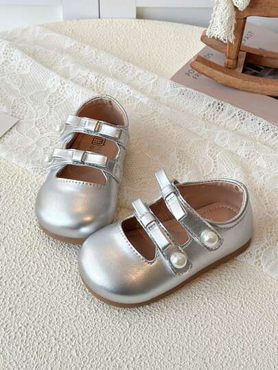 All-Season Essential Lace-Up Shoes, Suitable For Boys & Girls Aged 3-12! Lace-Up Design For Easy On/Off, Soft Soles, No Heel Design Suitable For School, Parties, Performances, And Red Carpet Events!