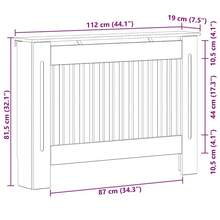 Larryhot Copertura per radiatori Legno vecchio 112 x 19 x 81,5 cm, Compatibile con più modelli, facile da installare e durevole, la scelta ideale per proteggere e mantenere i tuoi elettrodomestici in condizioni ottimali - Castano - Visualizzare 10