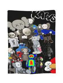 Kawss Kawaii Kaw  Blanket Super Soft Flannel Blanket Lightweight Warm And Comfortable Blanket Adult Gifts For All Seasons No Linting, Machine Washable - 黑色 - 查看 4