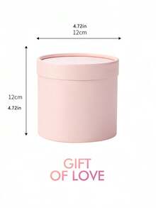 Flower Packaging Box, Individual Flower Bucket, Decorative Small Round Cardboard Flower Box, Suitable For DIY Flower Arrangement And Gift Packaging, Round Paper Cylinder Flower Box, Wedding Bouquet Packaging And Flower Arrangement, Tea Tin, Valentine's Day Gift Box Supplies - White - View 7