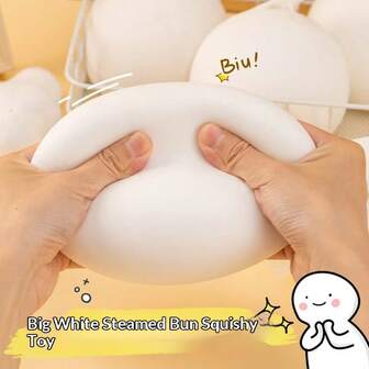 1 pieza Juguete apretable extra grande tipo bollo/bola de queso, se estira hasta 25cm-30cm, excelente para aliviar el estrés, juguete apretable de rebote lento extra grande, regalo ideal para cumpleaños, Navidad y cualquier ocasión