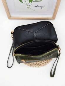 新款极简主义女士长款手拿包，多功能收纳包，配有手机袋、零钱包、卡槽和文件袋。这款时尚百搭的手拿包/腕包采用优质材料制成，握感舒适，并配有可拆卸腕带。 - 彩色 - 查看 5