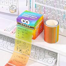 High-Value Pearl Glitter Sticky Notes, 105 Sheets Pull-Out Transparent Self-Stick, School Office Supplies, Ballpoint Pen Compatible - Multicolor - View 7