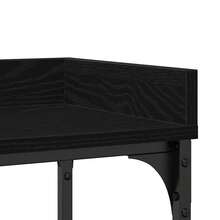 vidaXL Tavolo Consolle con Étagère Chêne Nero 100 x 30 x 80 cm - nero - Visualizzare 8