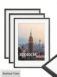 3pcs 30x40cm Poster Frames Aluminum  Black Picture Photo Frame, For Photo Gallery Simple With HD Plexiglass Mat, Horizontal Or Vertical Wall Mounting, For Wall Art Mounting Print Home Decor Living Room Decoration, Spring Summer Picks, Brides Maid Gifts, Room  Decor, Bedroom Decor, Bedroom Decor, For Men, For Women, Cute Stuff - màu đen - Xem 1