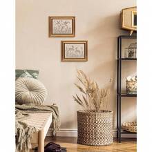 VIYYIEA Vintage Gold Framed Wall Art For Living Room, Birds & Flowers Canvas Prints Home Decor, Sketch Painting Picture, Bedroom Wall Decor Gifts For Friends Or Family -[Birds & Flowers]-(10L X 8W) - [鳥語花香] - 查看 8
