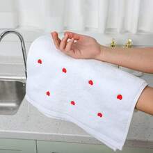 1 Pair Heart-Shaped Embroidered Thickened Towel Gift Set, Soft Absorbent Cotton Hand Towel, Suitable For Couples And Lovers, Valentine's Gift, Bathroom & Home Essentials - Multicolor - View 7