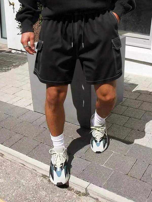 男士夏季工装短裤 | 多口袋户外运动短裤，休闲街头时尚服饰