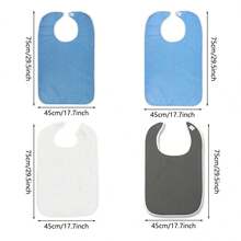 4pcs/Set Bestselling Large Adult Bibs, Towel Cloth Feeding Bibs For Elderly Care