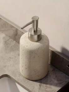 1pc Limestone Handwash Bottle, Resin Lotion Pump Dispenser, Ideal For Bathroom, Press-Type Bottle, Premium Influencer Hotel Shampoo, Body Wash And Water Bottle, Handwash Bottle, Attractive Luxury Lotion Bottle, Press-Type Bottle, Hotel Bathroom, Shampoo, Body Wash And Bottle - Multicolor - View 7