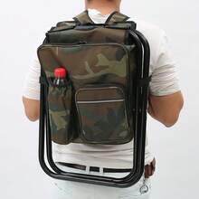 Lightweight Cooler Chair With Camouflage Design: Large Capacity Folding Stool For Travel, Beach, Hiking And Picnics.