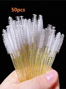 100/50pcs Eyelash Brushes, Mascara Brushes (With Container), Bendable Disposable Eyebrow Brushes, Eyelash Extension Brushes, Eyebrow Brushes, Castor Oil Brushes (Not All SKUs Are In Bottles) (Multiple Colors Available) - Multicolor - View 9