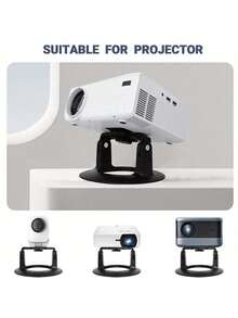 Support de projecteur réglable avec vis 1/4", rotation à 180°, convient à la plupart des projecteurs, utilisation domestique et de bureau, capacité de charge de 3,5 kg, hauteur de 3,54" / 9 cm - Multicolore - Voir 2