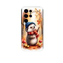 1PC Phone Case ,  Cute Hedgehog Winter Scene Pattern , Stylish Phone Case, Phone Decoration, All-around Lens Protection, Creative Small Gift, Funny Gift for Boys and Girls - Negro - Ver 7