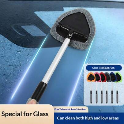 Cepillo retráctil de microfibra súper suave, cepillo de limpieza de parabrisas para descongelar y desempañar - Accesorios para automóviles, interior de automóviles, accesorios de automóviles para mujeres, accesorios de automóviles para hombres