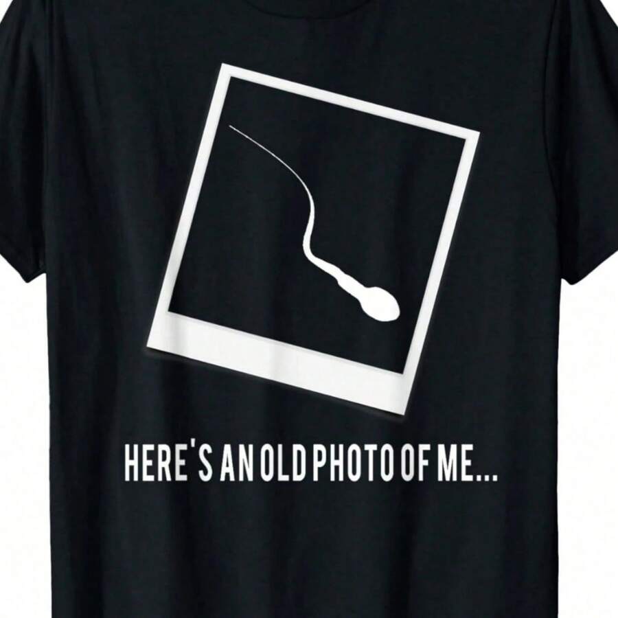 Heres An Old PHOTO Of Me Novelty Kids Adult T-Shirt Mens L Royal Blue - màu đen - Xem 1