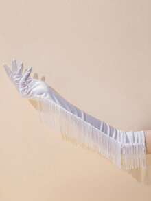 1 Pair Long Tassel Arm Sleeves For Women, Suitable For Holiday Parties - Multicolor - View 7