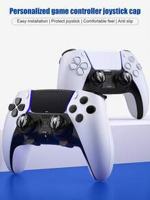 3D Joystick Cap For / Controller, Spider Pattern, Silicone Gamepad Joystick Button Protective Cover - Multicolor - View 2