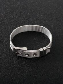 1pc Adjustable Stainless Steel Minimalist Style Watch Band Bracelet