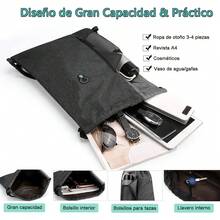 mhjMochila deportiva con cordón mochila impermeable de tela Oxford con bolsillo de malla para botella de agua y orificio para auriculares para estudiantes hombres y mujeres rojosleeping Bags - Gris - Ver 6