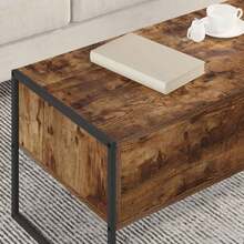 vidaXL Tavolo basso Chêne Fumé 100 x 46 x 40 cm Bois d'ingénierie - Castano - Visualizzare 4