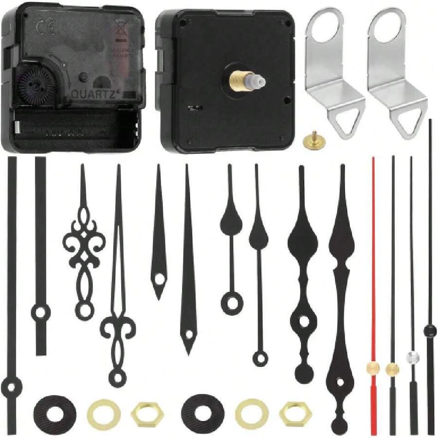 - Kit de mecanismo de reloj de cuarzo silencioso de 20 mm, sin batería, incluye 11 piezas de reparación de movimiento de reloj y 14 piezas de repuesto prácticas de diferentes manos, reloj de,37852646 - Gris Oscuro - Ver 1