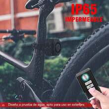 Alarma Antirrobo para Bicicleta Motocicleta, Sirena Antirrobo con Control Remoto 110dB Inalámbrico, IP65 Vibración Sensor De Movimiento 7 Niveles, Alarma De Vehículo Súper Fuerte,37854154