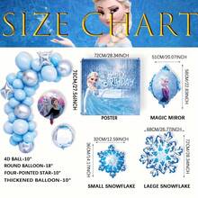 48pcs Frozen  Princess Foil Balloons For Birthday Party Decoration - Multicolor - View 5