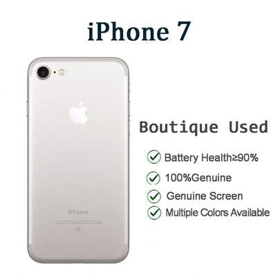  中古 Apple iPhone 7、128GB、良好な状態、シルバー。