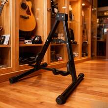38 cm uniwersalny stojak na gitarę w kształcie litery A – stojak na kontrabas, stojak na gitarę akustyczną i elektryczną, wielokolorowy stojak na instrumenty z żywicy, odpowiedni do pipy i lutni, składany stojak podłogowy, do domowego studia - Czarne - Zobacz 8