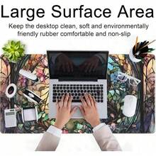 Stained Glass Tree Desk Mat Cartoon Tree Gaming Mouse Pad Large Extended Desk Matt For Desktop, Laptop Computer Keyboard Mouse Mat For Women Office Decor Accessories Deskmat,14x24 Inch Multiple Designs Available - Cây kính màu - Xem 3
