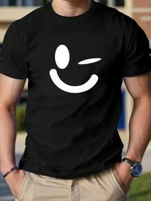 Men's Black-Shirt With White G - Casual Short Sleeve Tee Shirt Graphic Tees Men Crop Tops Tee Art Outfits Men-Shirt - 黑色 1pcs MEN5 - 查看 7