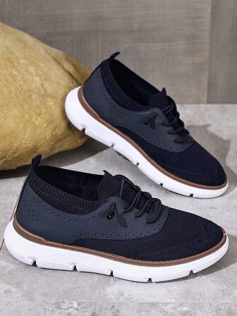 New Men's Casual Sports Shoes For Spring/Autumn, Low-Top Soft-Sole Non-Slip Comfortable Lace-Up Athletic Sneakers, Suitable For Outdoor Activities And Running