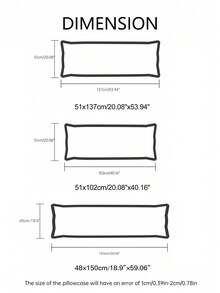 1pc Satin Extended Body Pillowcase, Silk Pillow Case For Hair And Skin, Luxurious And Silky Smooth, Ultra Soft And Breathable, No Filler, Machine Washable, Oeko-Tex Certified - Black - View 3