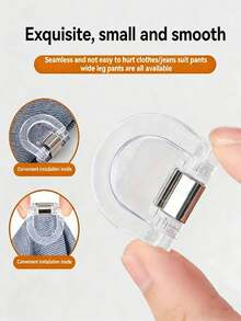 12-1 Pc Pants Leg Anti-Drag Clip, Invisible Pants Leg Shortening Clip, Anti-Slip Pants Leg Clip, Seamless Invisible Pants Leg Buckle, Anti-Drag Pants Leg Fixing Device, Pants Leg Fixing Clip, Ideal For Fixing Clothing, Suitable For Various Pants, Cuffs, Hems, And Leg Shortening Clips, Makes A Great Gift For Friends - Multicolor - View 5