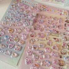 可爱日式3D立体兔子寿司贴纸 - 树脂材质，亮面和哑光两种表面处理，适用于手机壳，颜色包括粉色、蓝色、紫色、黄色、绿色和金色，不对称的兔子鱼造型，适合动漫爱好者、DIY笔记本电脑和平板电脑装饰。 - 彩色 - 查看 2