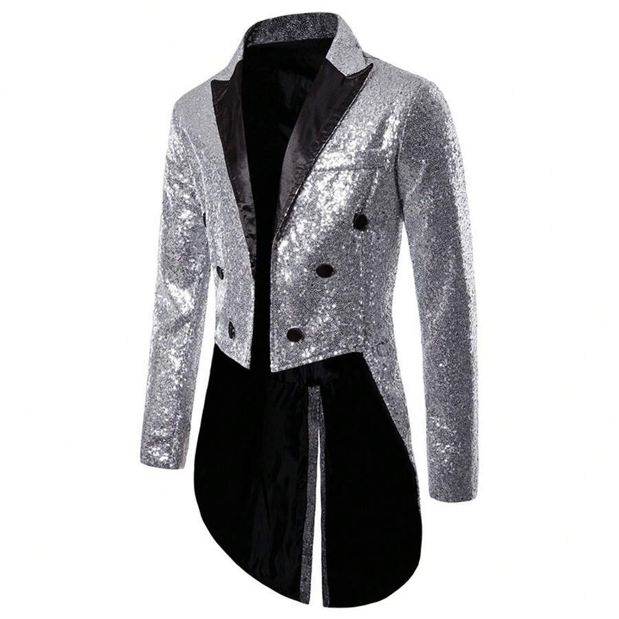 Men Cosplay Clothing - Silver - View 1