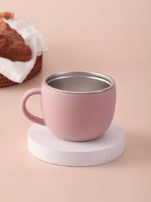 1pc Personalized Customization Name And Pattern Deboss Silicone Single Handle Cup Stainless Steel Inside Children Tableware Kids Mug