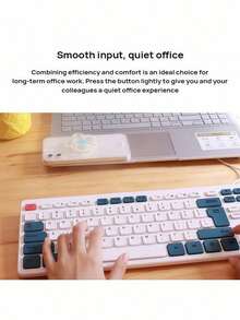Acer OAK920 Ergonomic Comfort Keyboard, Durable Keycaps, Adjustable Keyboard Tilt, 19-Key Smart Programming, USB Wired High-Speed Data Transfer, Ideal For Long-Term Office Work, Deep Sea Blue - Deep Sea Blue - View 5