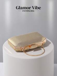 魅力四射的奢华水晶装饰手拿包，优雅迷人的水晶包，新娘婚礼钱包，闪耀夺目的腕带钱包，适合婚礼、派对、宴会、女士手提包、生日礼物、情人节礼物 - 金色 - 查看 8