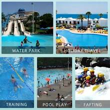 Inflatable Striped Hammock, Casual Mesh Lounger, Backrest Floating Bed, Foldable Floating Device, Includes Air Pump, Random Color