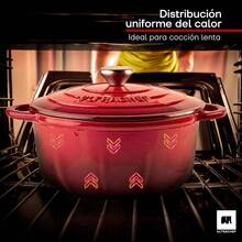 mhjULTRACHEF Olla de Hierro Fundido Esmaltado para Estufa y Horno Horno Holandés Cubierto de Hierro Fundido Dutch Oven Redonda Tamaño 24 cm Capacidad 3.8 Litros Rojosleeping Bags - 219237033 - Ver 7